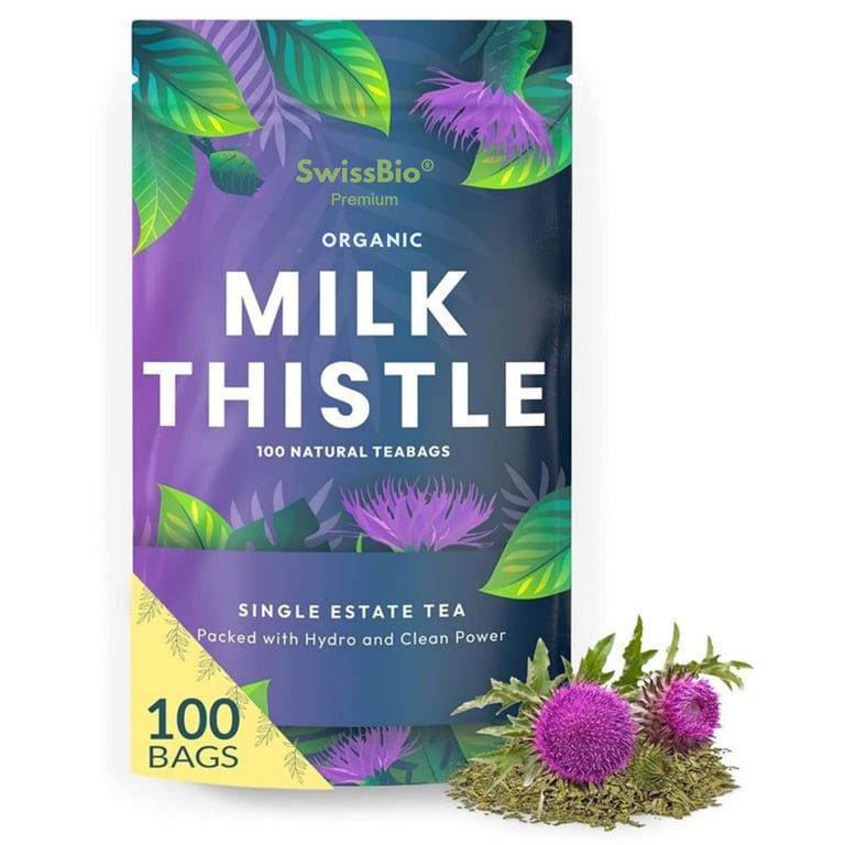 SwissBio Premium Organic Milk Thistle Tea | 100 Bags