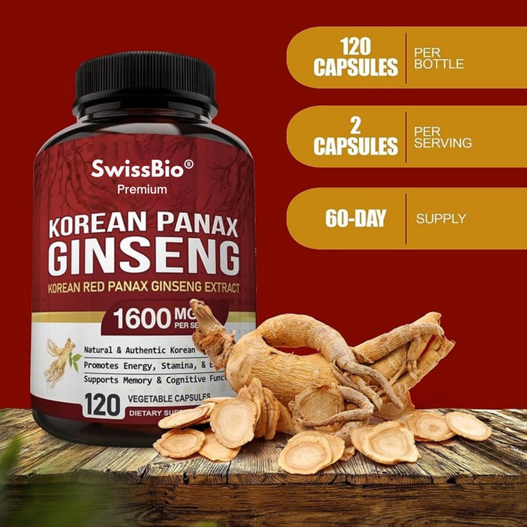 SwissBio Premium Korean Panax Ginseng Extract - Image 2