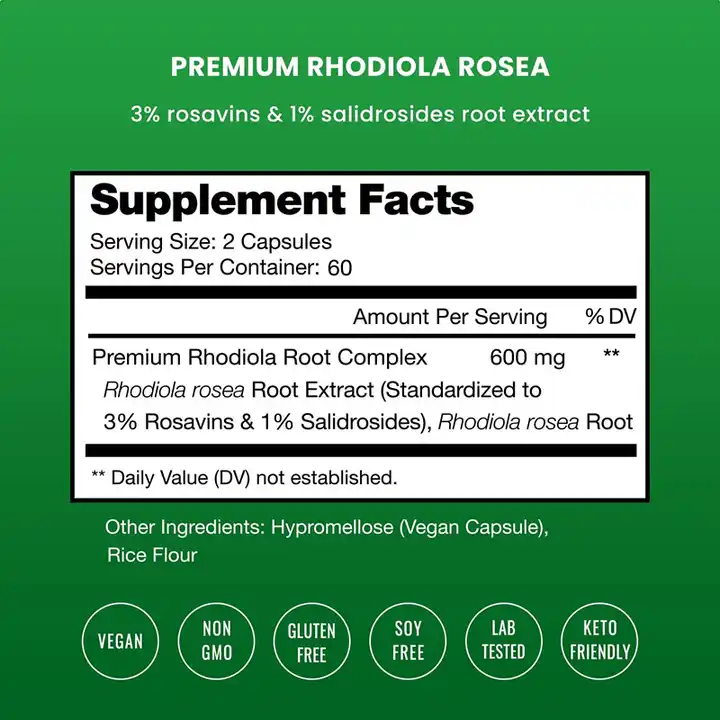 SwissBio Premium Rhodiola Rosea - Image 2