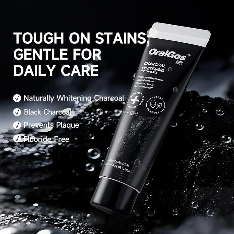 OralGos Charcoal Whitening Toothpaste with Nano-Hydroxyapatite - Image 1