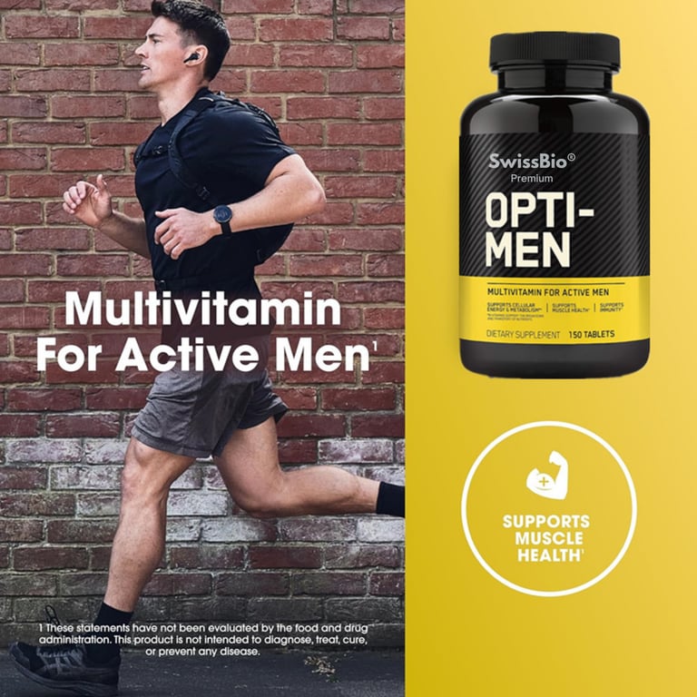 SwissBio Opti-Men Multivitamin for Active Men - Image 1