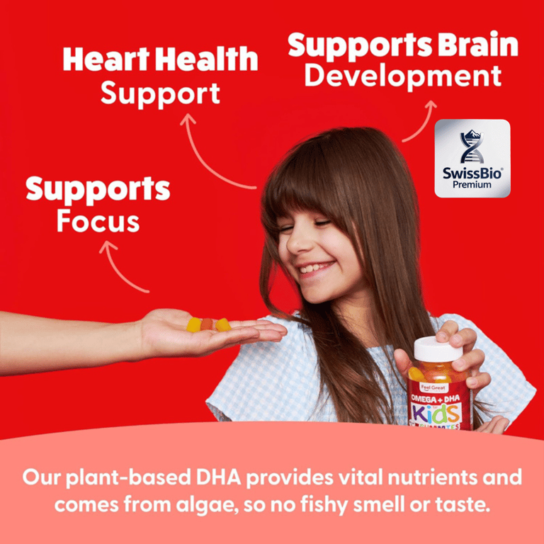 SwissBio Mighty Omega & DHA Kids Gummies | 60 Gummies - Image 1