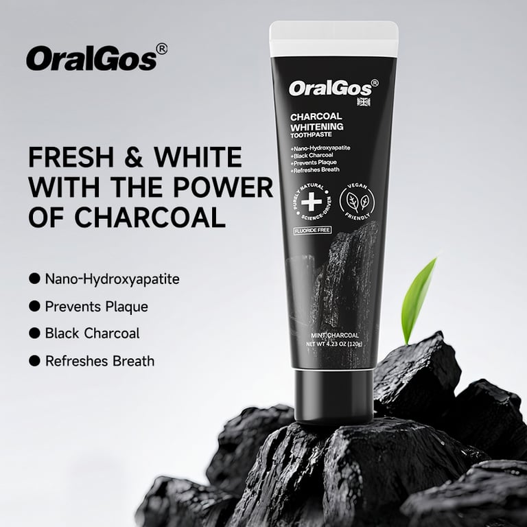 OralGos Charcoal Whitening Toothpaste with Nano-Hydroxyapatite - Image 2