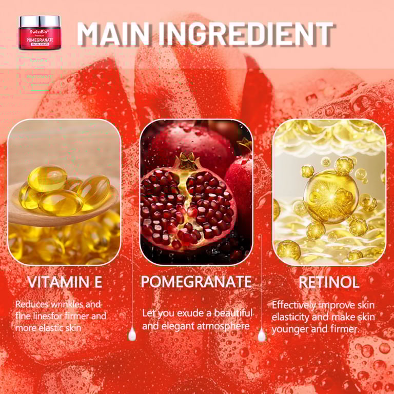 SwissBio Pomegranate & Vitamin E Facial Cream - Image 1