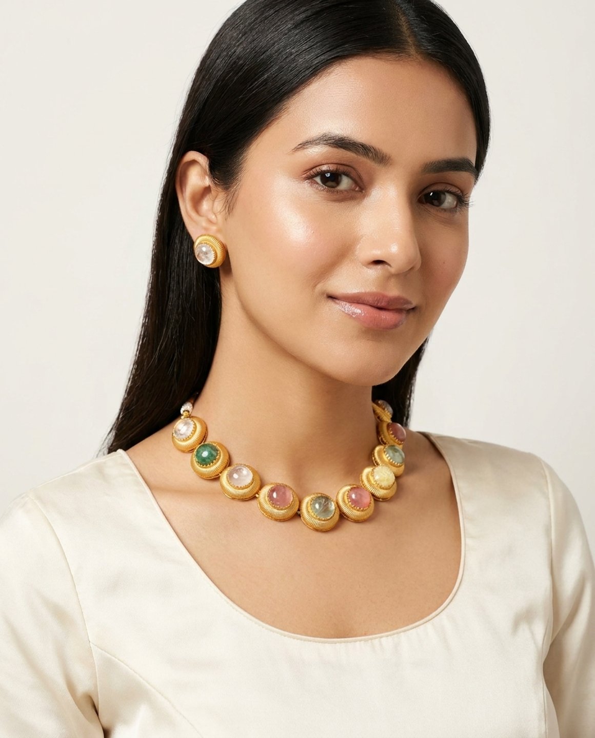 Gitanjali Turkish Stone Single Line Choker
