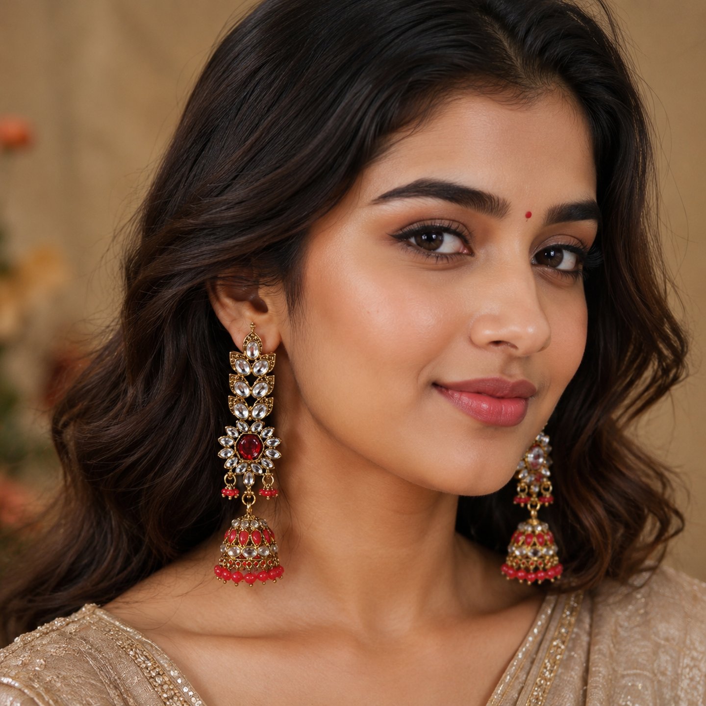 Parishka Kundan Jhumka with Pearls