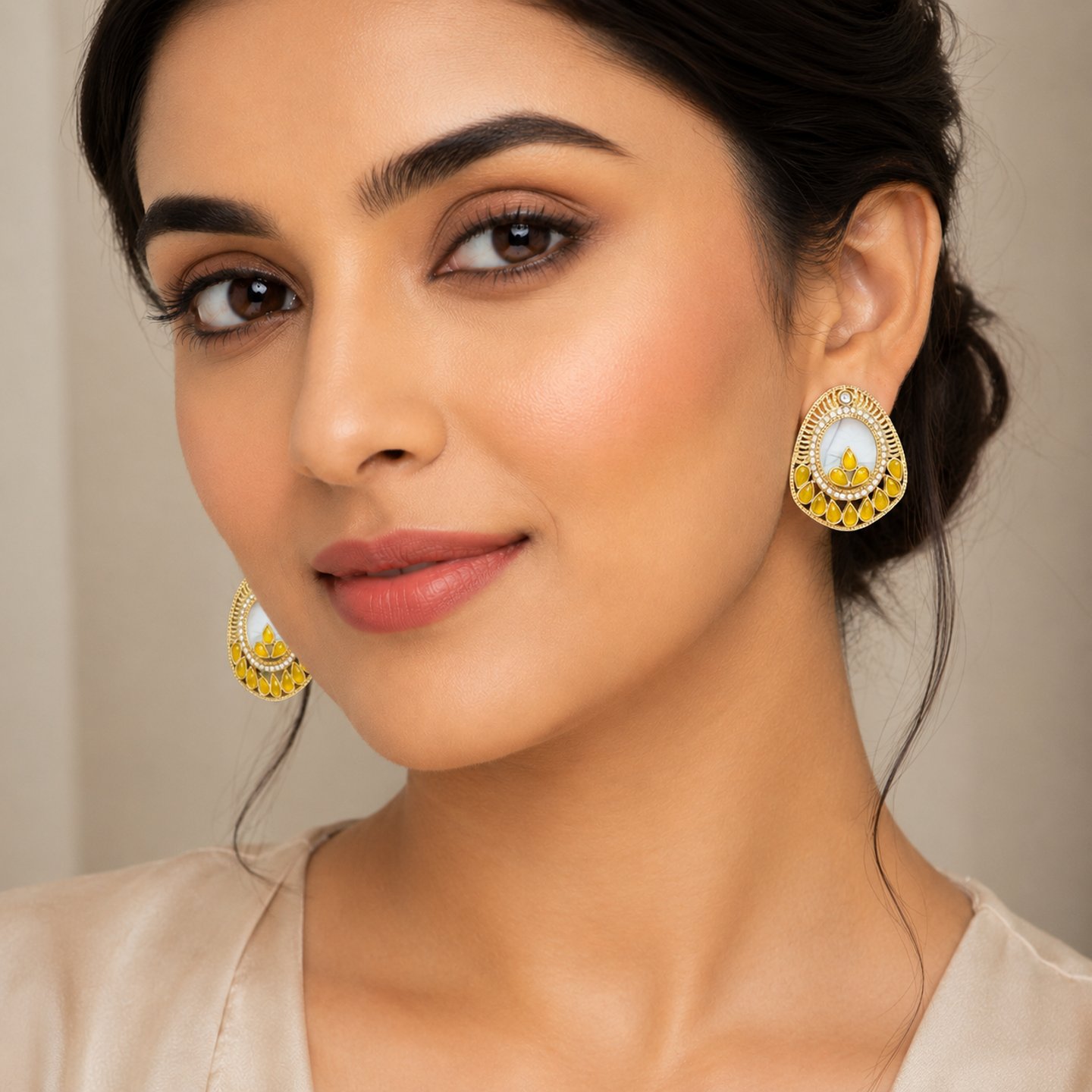 Nishita Gold Plated Kundan Studs
