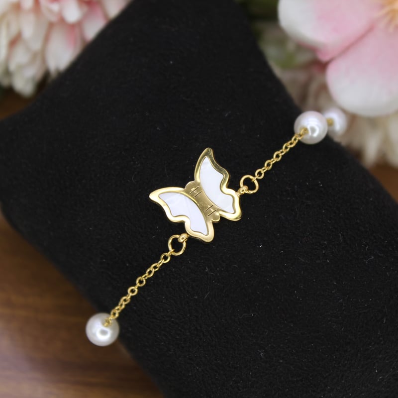 Bejeweled Butterfly MOP Bracelet