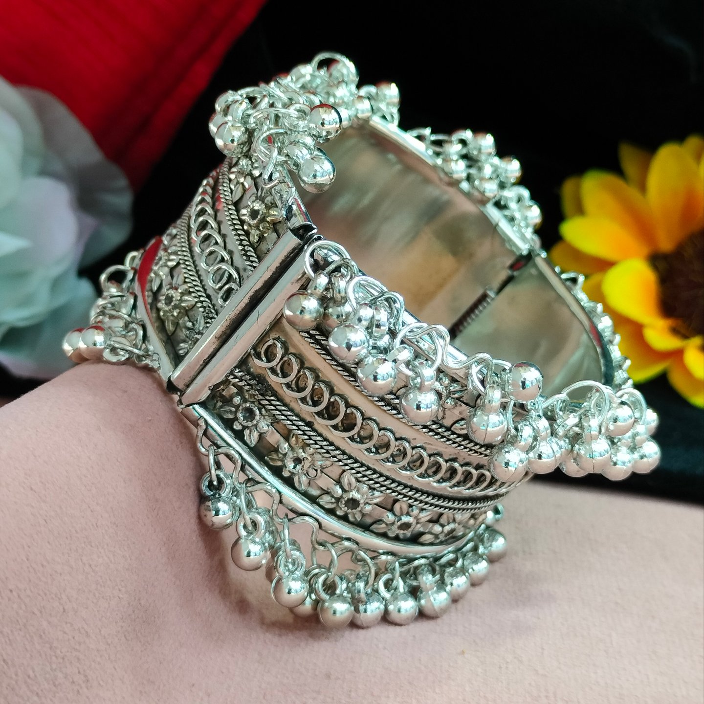 Shivani Oxidized Silver Bracelets