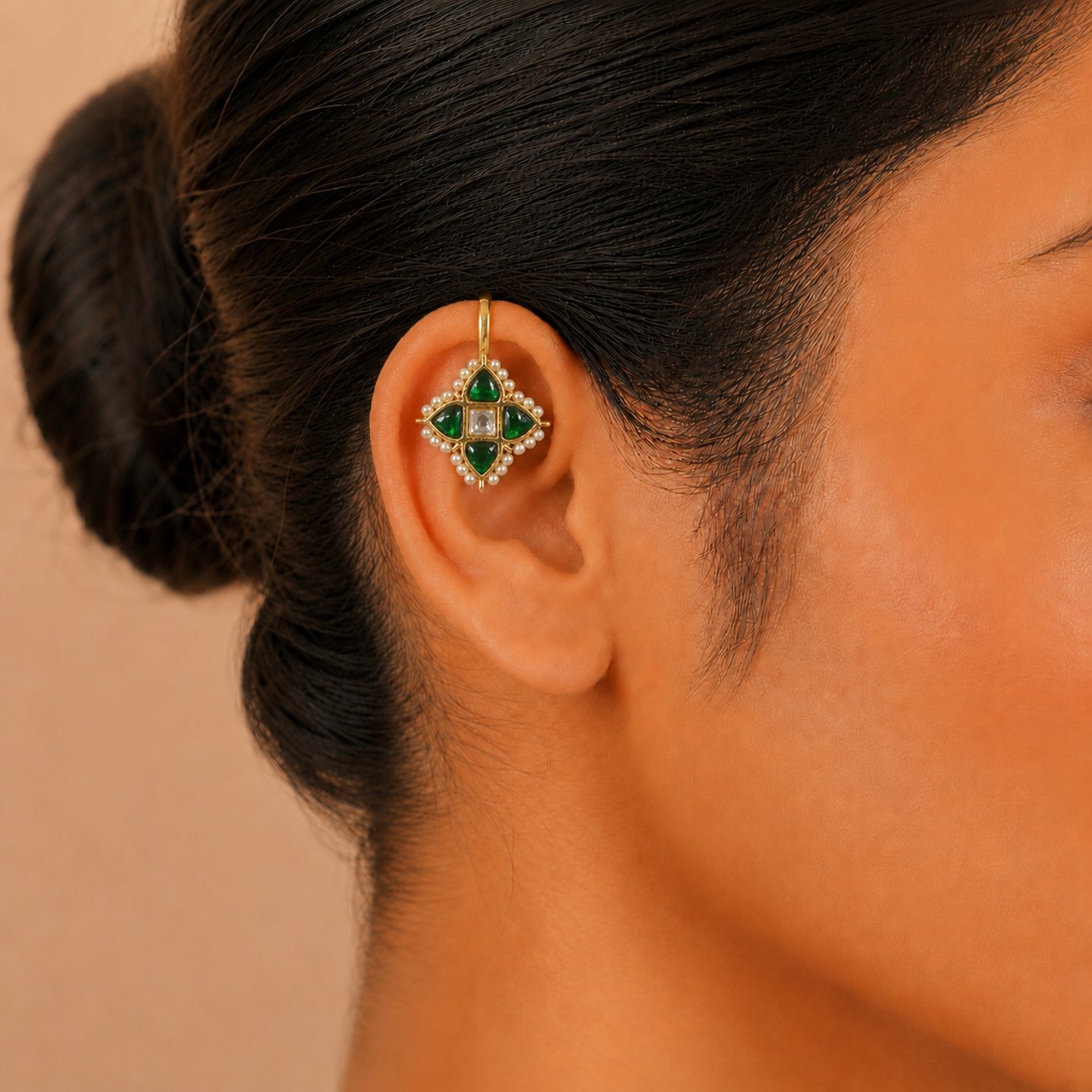 Rhutvika Pacchi Kundan Trending Bugadi Earcuffs