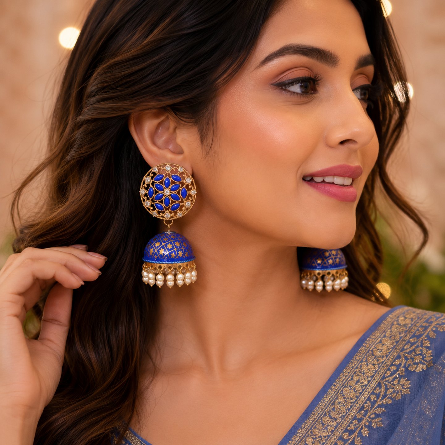 Namya Meenakari Jhumkas