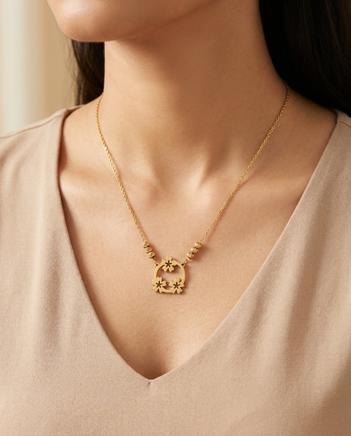 Rittika Classic Gold Statement Necklace