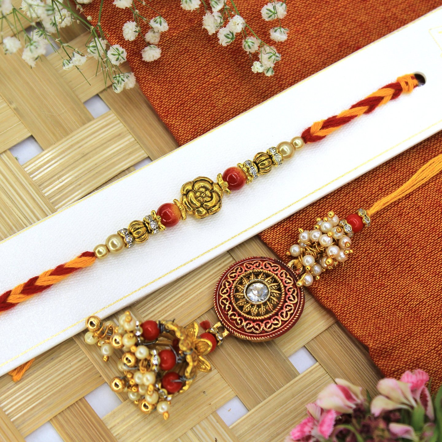 Premium Red Rakhi Pair