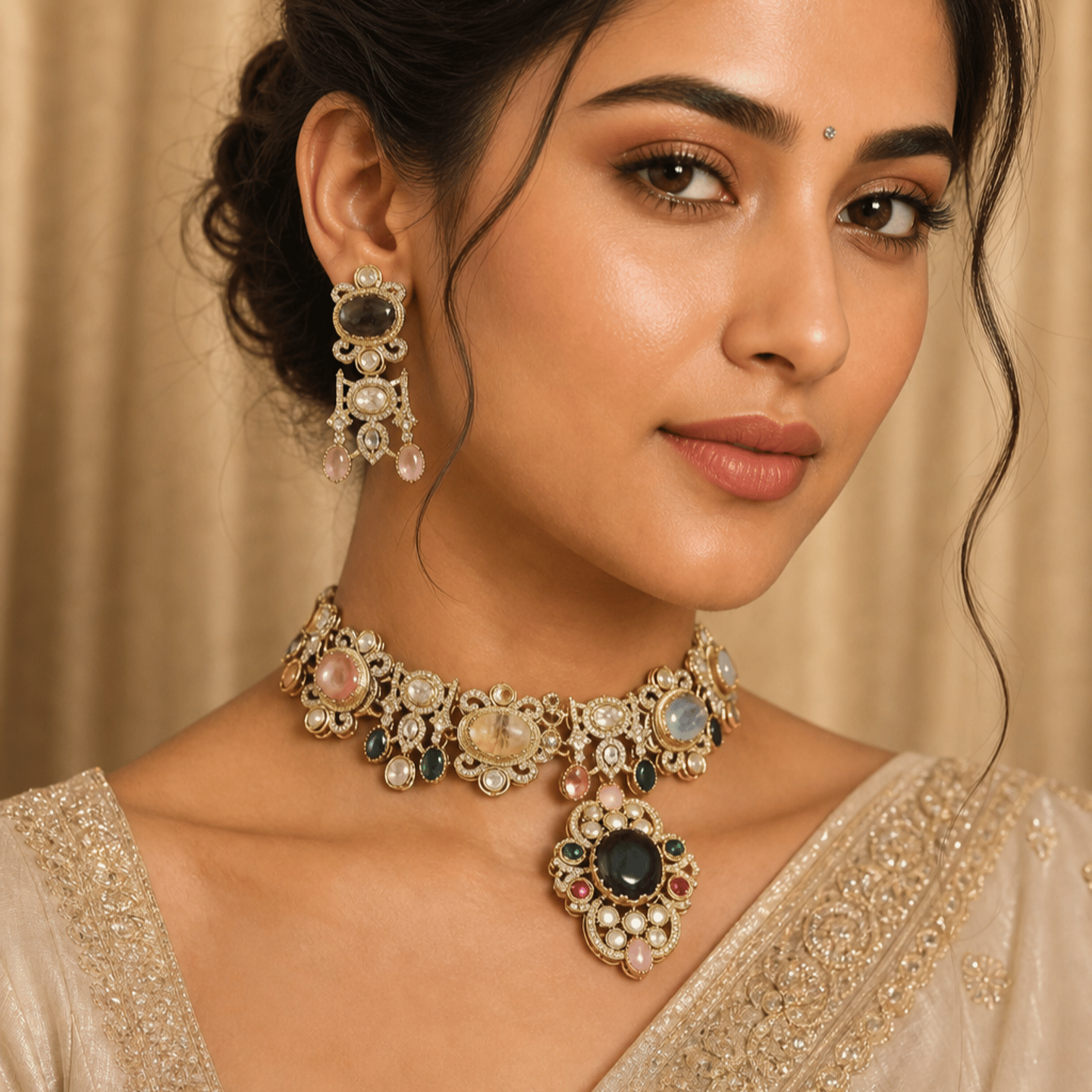 Radhe Turkish Stone Necklace Set
