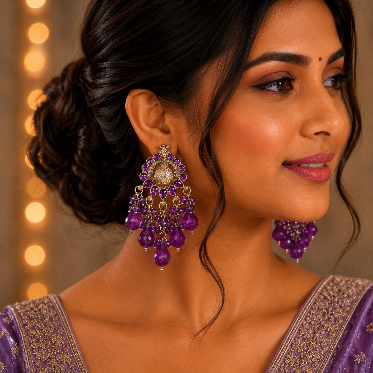 Disha Peacock Earrings
