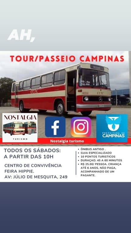 Tour / Passeio Campinas, ônibus antigo.