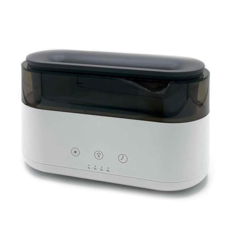 USB-C Aroma Diffuser with LED Clock & Flame Effect - Modern Design