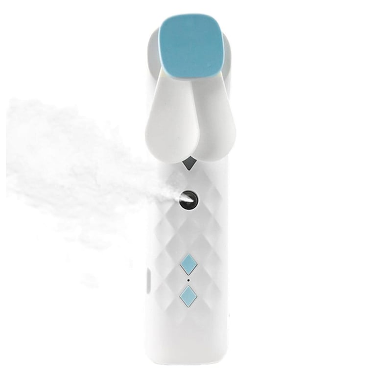 White Nano Mist Face Fan & Spray - Portable USB Rechargeable Cooling Device