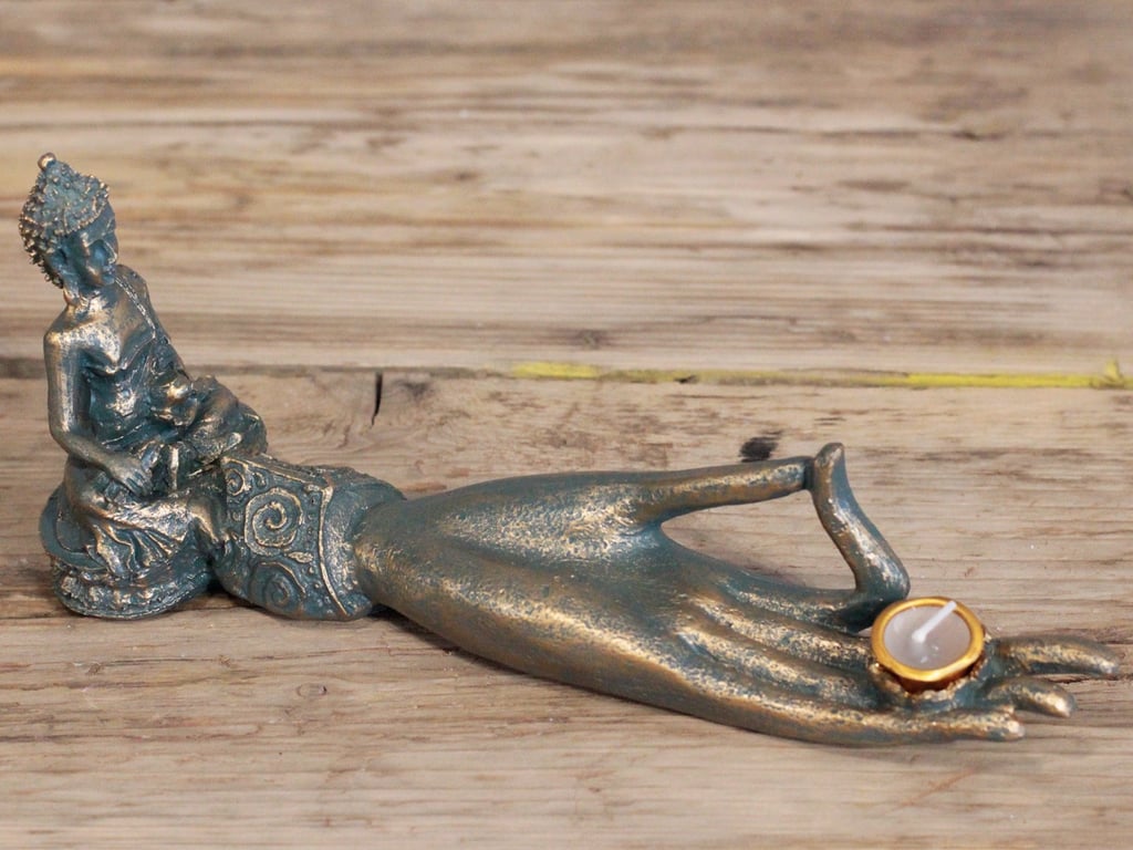 Antique Buddha Handcrafted Incense Burner - Spiritual Decor for Meditation and Buddhist Art