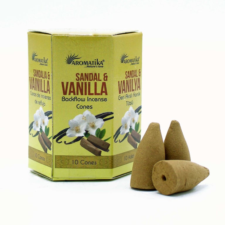 Sandalwood & Vanilla Masala Incense Sticks - Pack of 10 for Home Fragrance and Aromatherapy