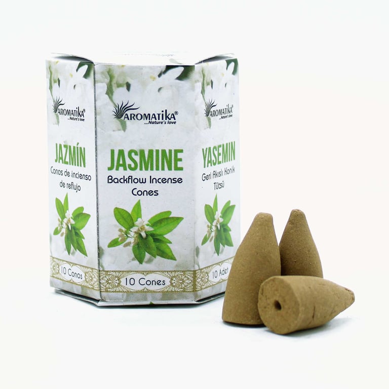 Masala Backflow Incense Sticks - 10 Pack Jasmine Aromatic Home Scents