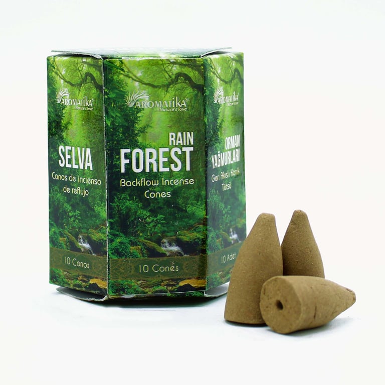 Rain Forest Masala Backflow Incense Sticks - Aromatic Home Fragrance by Indian Artisans