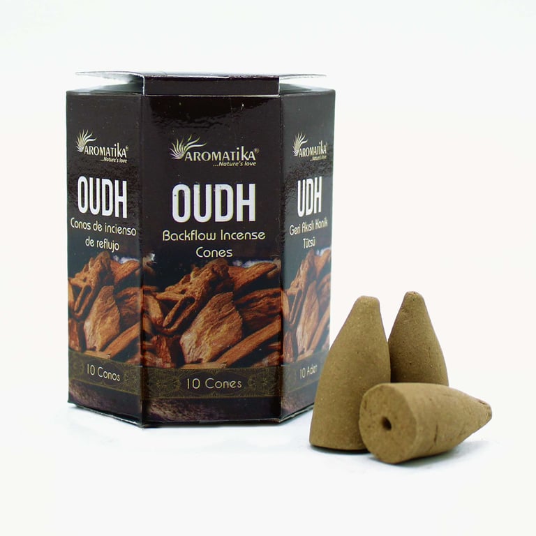 Masala Backflow Oudh Incense Sticks - 10 Pack, Authentic Indian Fragrance