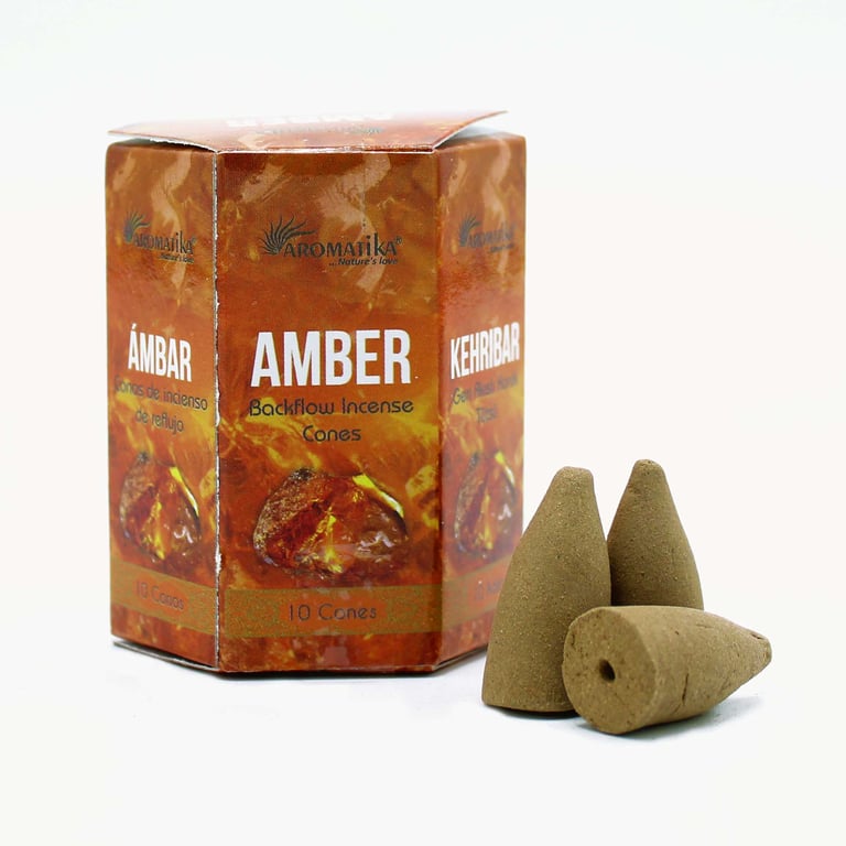 Amber Masala Backflow Incense Sticks - Home Fragrance Aromatic Sticks Pack of 10