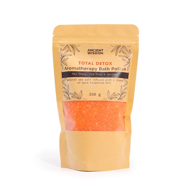 Aromatherapy Bath Potion - Total Body Detox 350g Herbal Remedy in Kraft Bag