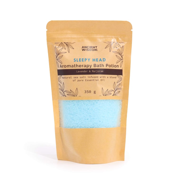 Aromatherapy Bath Potion - Sleepy Head Relaxation Aid 350g in Kraft Bag