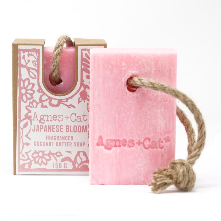 Japanese Bloom Handmade Soap on a Rope - Natural and Gentle Cleansing Experience