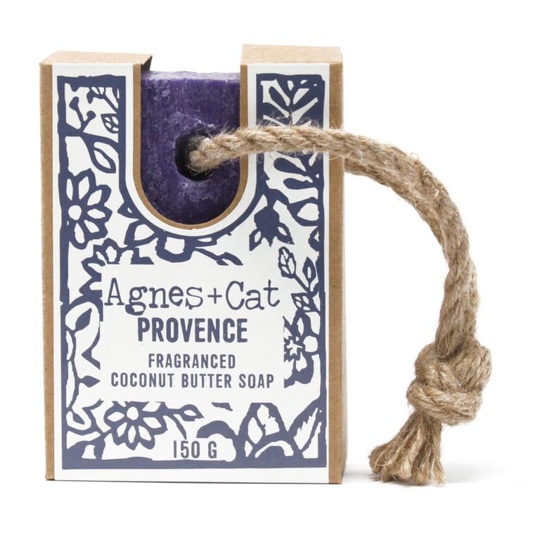 Handmade Provence Soap on a Rope - Artisanal Natural Soap Bar