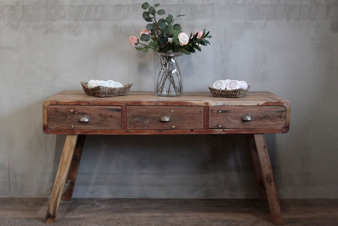 Recycled Wood Console Table (150x50x80cm) - Sustainable Style & Functionality