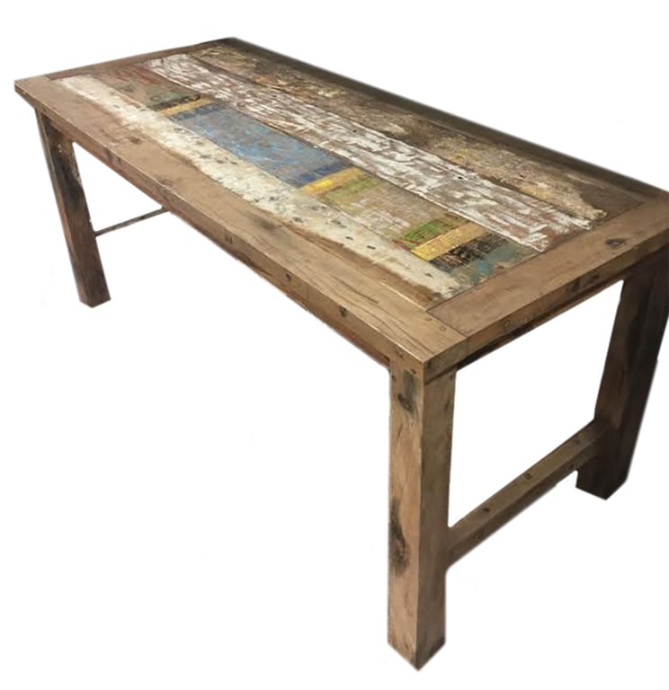 Teakwood Dining Table (1.8 m) - Recycled Material - Premium Quality