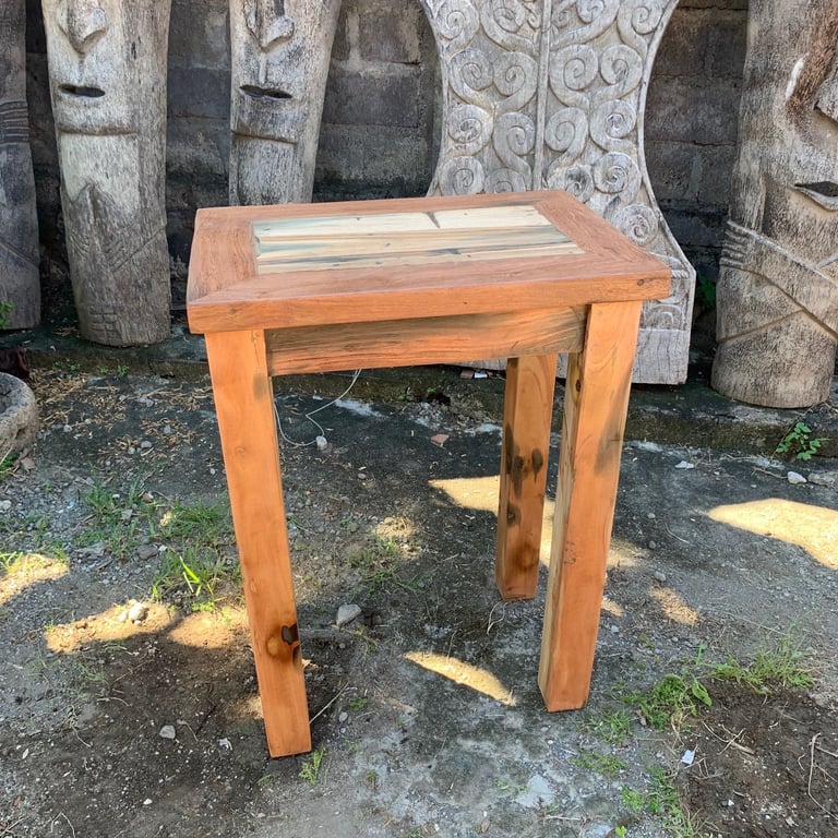 Recycled Wood Tall Display Stand - Durable & Eco-Friendly