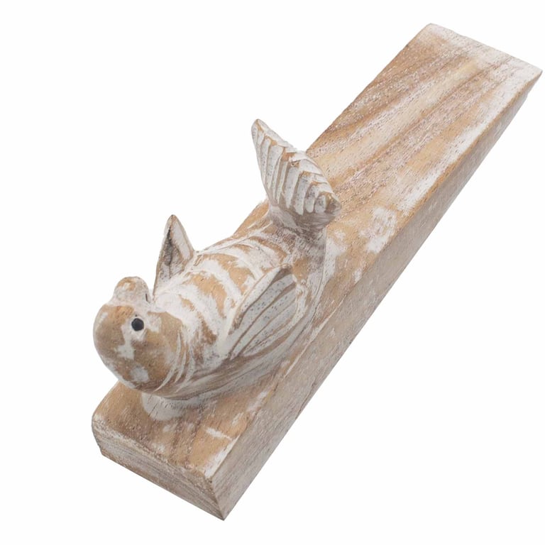Hand Carved Baby Seal Doorstop - Unique Decorative Home Accent