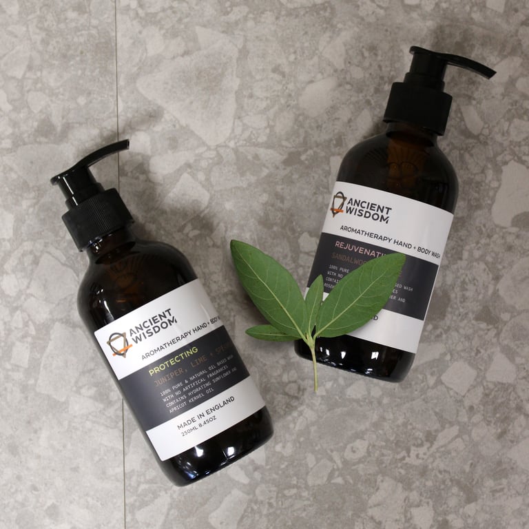 Mandarin & Ginger Natural Hand and Body Wash 250ml, Fragrant Cleanser for Smooth Skin