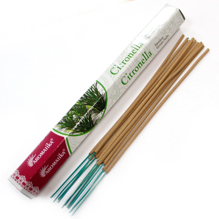 Aromatica Premium Citronella Incense - Natural Home Fragrance & Mosquito Repellent
