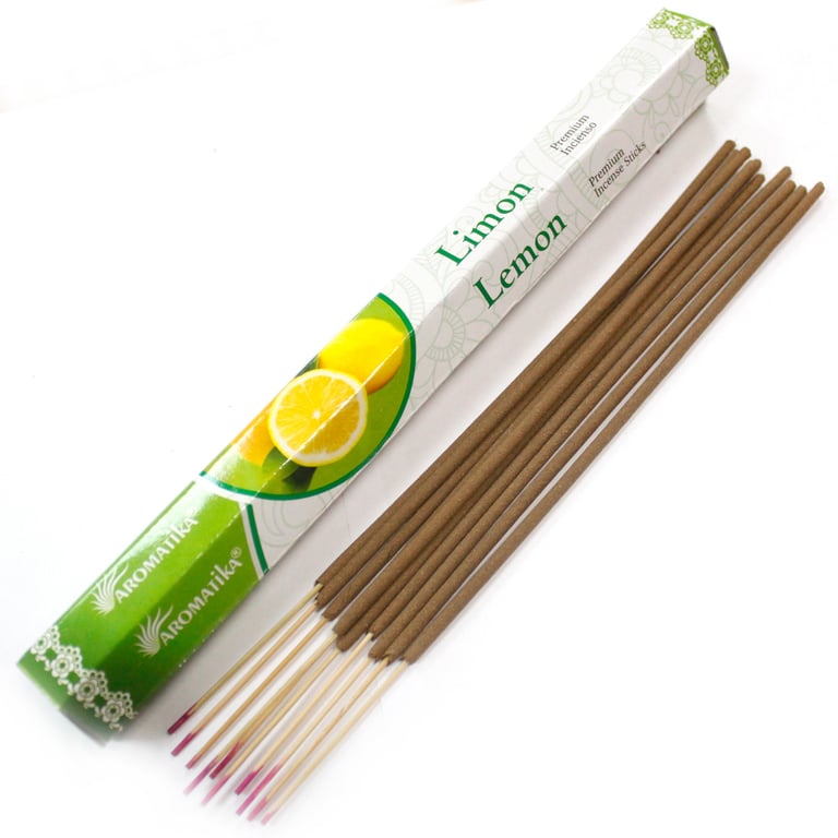 Aromatica Premium Lemon Incense Sticks - Citrus Aromatherapy Home Fragrance
