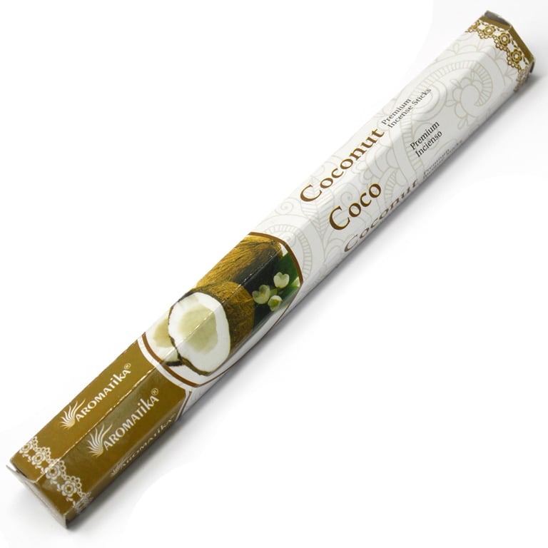 Aromatica Premium Coconut Scented Natural Home Incense Sticks - Pure Fragrance and Relaxation