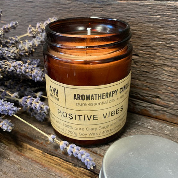 Aromatherapy Candle - Positive Vibes Essential Oil Candle for Relaxation and Calming Mood