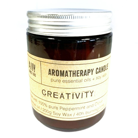 Essential Oil Aromatherapy Candle - Creativity and Stress Relief Scented Candle