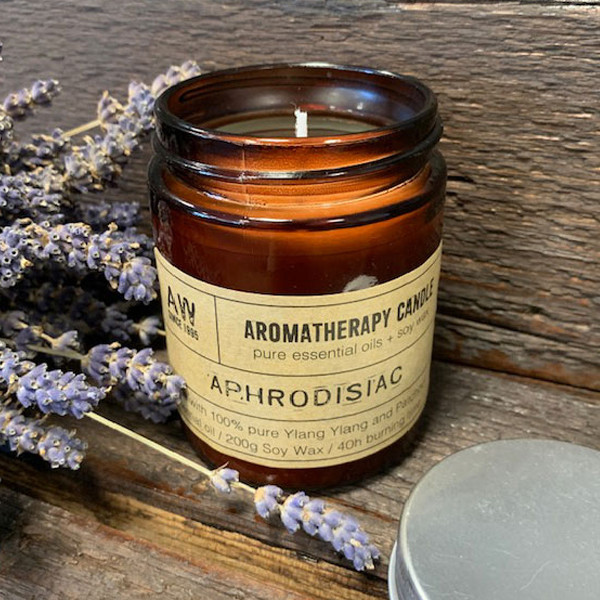 Aphrodisiac Aromatherapy Candle - Sensual & Romantic Scented Mood Enhancer