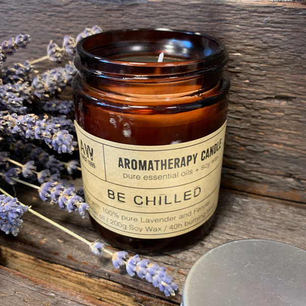 Lavender Relax Aromatherapy Candle - Be Chilled Stress Relief & Calming Candle
