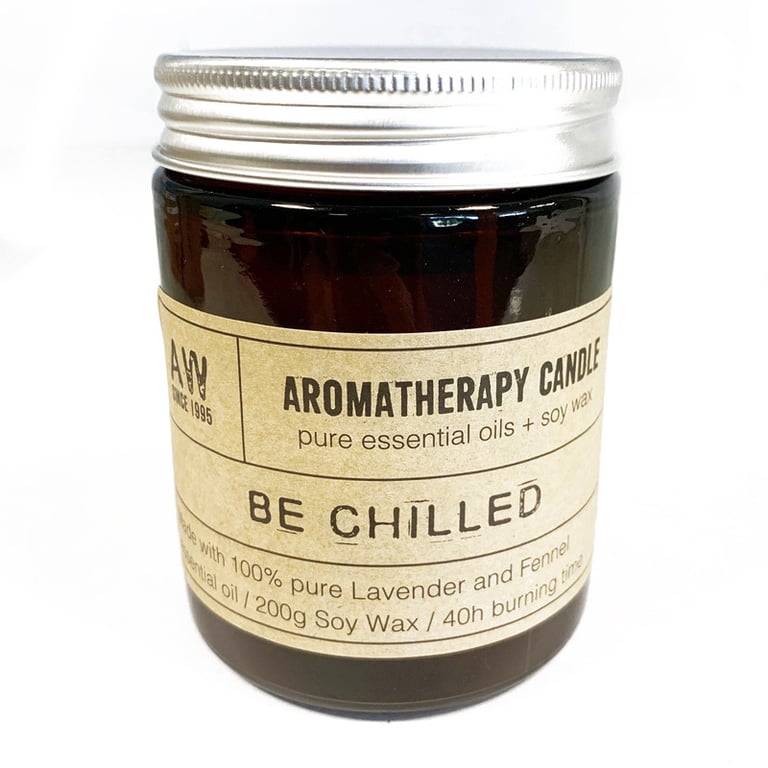 Lavender Relax Aromatherapy Candle - Be Chilled Stress Relief & Calming Candle