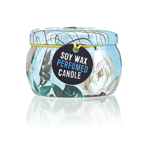 Art Tin Candle - Parisian Weekend Peonies Assorted Design Tin Art Candle