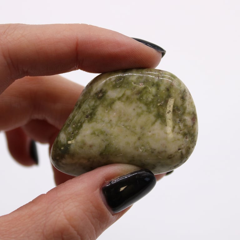Large African Tumbled Epidote Snowflake Gemstones - Unique Crystal Decorations and Ornaments