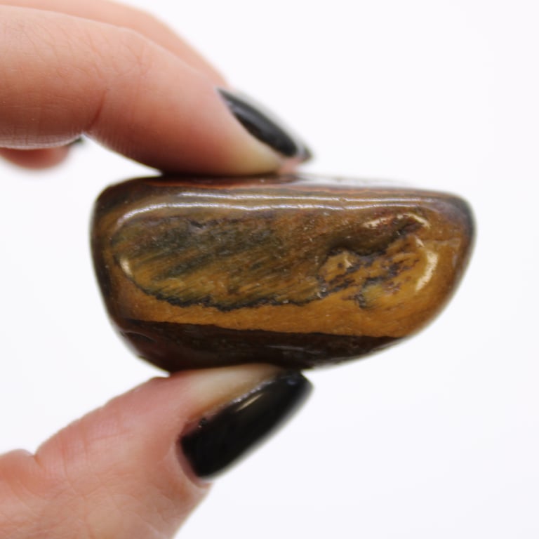 Large Varigated African Tigers Eye Tumble Stones - Natural, Large, High-Quality