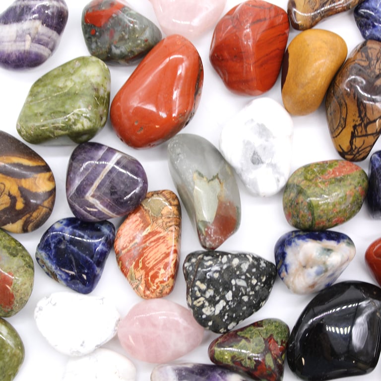 African Tumble Stones - Natural Guinea Fowl Medium Specimens for Collectors