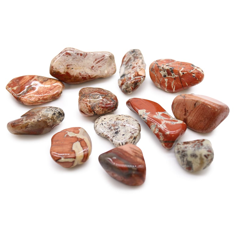 Medium African Brecciated Light Jasper Tumbled Stones - Natural Stone Gift or Decoration
